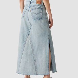 NEW Women's LEVI’S Iconic Maxi Skirt Size 30 / 8 Pockets, Side Slit NWT